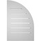 Ekena Millwork Quarter Round Top Left Surface Mount PVC Gable Vent w/ 2"W x 2"P Brickmould Sill Frame, 16"W x 24"H GVPQL16X2403SF - alternate 4